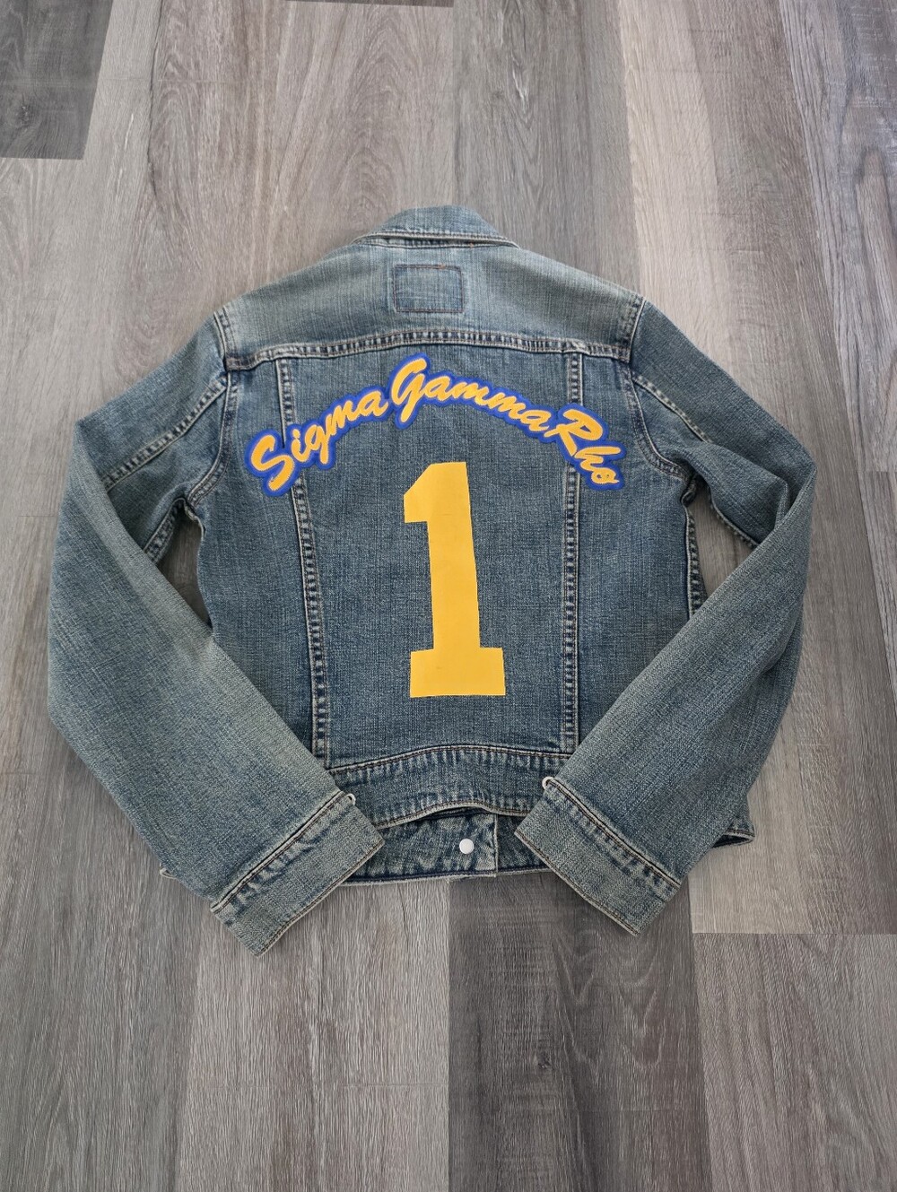 Rare Levi's Blue Denim Jacket with Captain Roc Solid Patch Size M